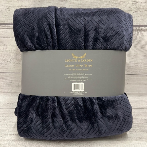 MÔNTE & JARDIN Luxury Velvet Throw - Picture 3 of 4